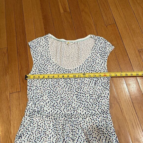 Boden Margot Jersey Dress with Pockets Women Size 12 L Blue Polka Dot Print EUC - Picture 9 of 16